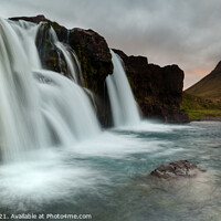Buy canvas prints of Kirkjufellsfoss waterfall pano by Tony Prower