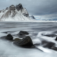 Buy canvas prints of Vestrahorn White by Tony Prower