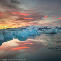 Buy canvas prints of Iceberg dusk reflection by Tony Prower