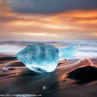 Buy canvas prints of Blue ice boulder by Tony Prower