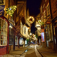 Buy canvas prints of York Shambles at Christmas by Rachel Harris