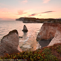 Buy canvas prints of Freshwater Bay, Isle of Wight, Sunset by Rachel Harris