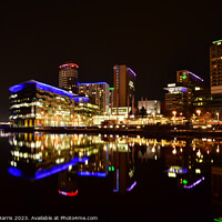 Buy canvas prints of Salford Quays, Media City Reflection  by Rachel Harris