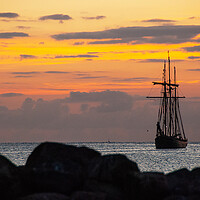 Buy canvas prints of Waiting for a new morning at the Baltic Sea by Juergen Hess
