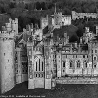 Buy canvas prints of Arundel Castle black and white by Paul Hutchings