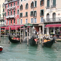 Buy canvas prints of Venice Gondolas Grand Canal by Sandra Day