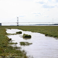 Buy canvas prints of Severn Bridge from Whale Wharf by Sandra Day