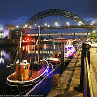 Buy canvas prints of Tyne Bridge at Night by Sandra Day