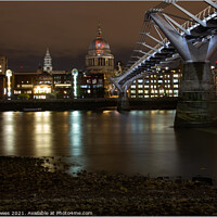 Buy canvas prints of London at Night from the River Thames with St Pauls showing Remb by johnseanphotography 