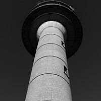 Buy canvas prints of Calshot Tower in Hythe Hampshire converted to black and white by johnseanphotography 