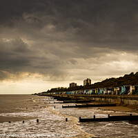 Buy canvas prints of Late afternoon at Frinton on Sea Beach huts by johnseanphotography 