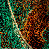 Buy canvas prints of Colourful old fishing nets at Leigh-on-Sea by johnseanphotography 