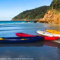 Buy canvas prints of Redang Island, Malaysia Colourful boats on the beach ready to be by johnseanphotography 