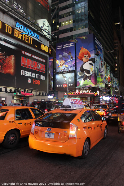 Times Square New York City at Night Picture Board by Chris Haynes