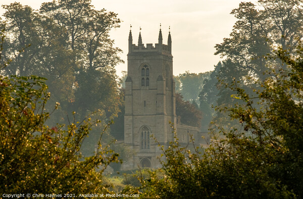 St Edmund's Church in the Morning Mist Picture Board by Chris Haynes