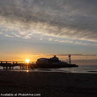 Buy canvas prints of Winter sunrise over Bournemouth Pier by Chris Haynes