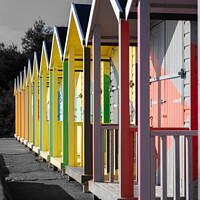 Buy canvas prints of Folkestone Beach Huts  by Chris Haynes