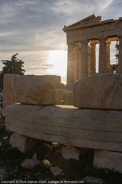 The Acropolis at Sunset Picture Board by Chris Haynes