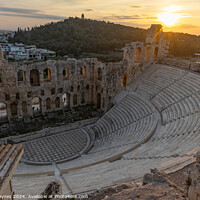 Buy canvas prints of Sunset at The Odeon of Herodes Atticus by Chris Haynes