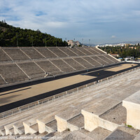 Buy canvas prints of Panathenaic Stadium and the Acropolis, Athens  by Chris Haynes
