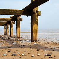 Buy canvas prints of Cromer Beach, The North Sea and the defence by Chris Haynes