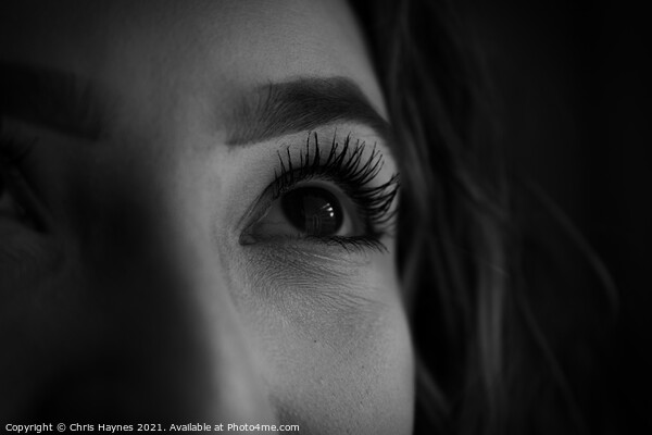 Beautiful Eyes in Black and White  Picture Board by Chris Haynes
