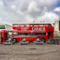 Buy canvas prints of Liverpool Red Bus Diner by Philip Brookes