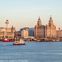 Buy canvas prints of Ferry Crossing the Mersey by Philip Brookes