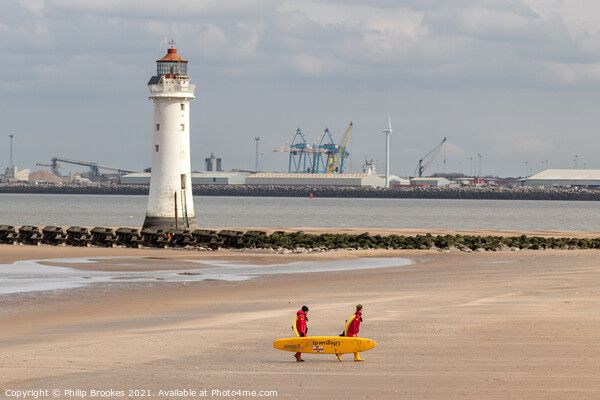 New Brighton Lifeguards Picture Board by Philip Brookes