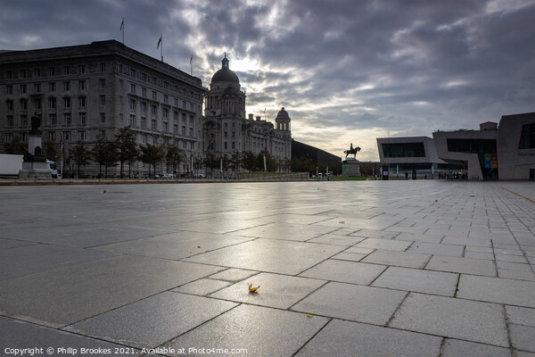 Liverpool Sunrise Picture Board by Philip Brookes
