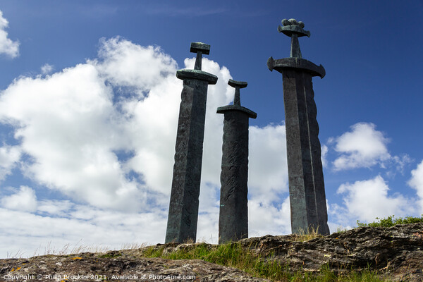 Sverd i fjell (Swords in rock), Stavanger Picture Board by Philip Brookes