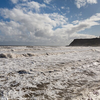 Buy canvas prints of Stormy seas at Scarborough by Philip Brookes