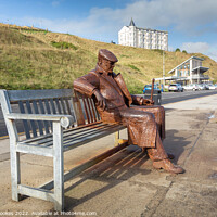 Buy canvas prints of Freddie Gilroy sculpture, Scarborough by Philip Brookes