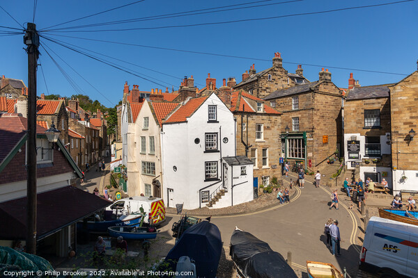 Robin Hood's Bay Village Picture Board by Philip Brookes