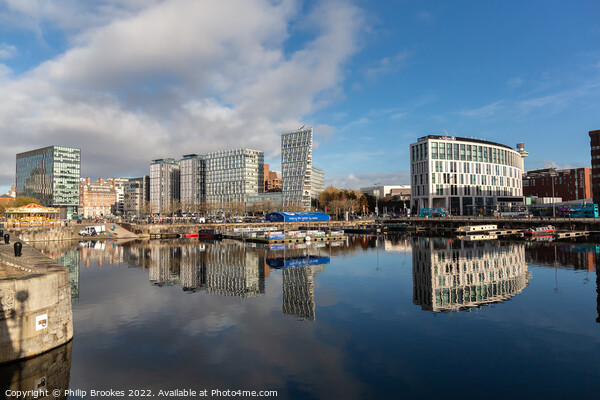 Salthouse Dock Reflections Picture Board by Philip Brookes