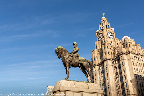 Liver Building and King Edward VII Monument Picture Board by Philip Brookes