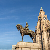 Buy canvas prints of Liver Building and King Edward VII Monument by Philip Brookes
