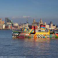 Buy canvas prints of Snowdrop Ferry Crossing the River Mersey by Philip Brookes