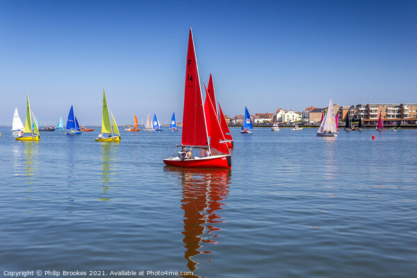 Sailing Boats on Marine Lake, West Kirby Picture Board by Philip Brookes