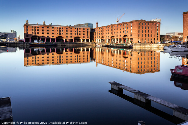 Albert Dock Reflections, Liverpool Picture Board by Philip Brookes