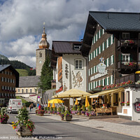 Buy canvas prints of High Street in Lech, Austria by Philip Brookes