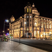 Buy canvas prints of Port of Liverpool Building at Night by Philip Brookes