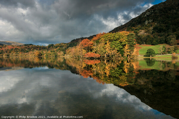 Rydal Water Reflections Picture Board by Philip Brookes