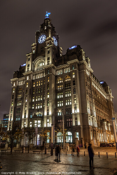 Liver Building Illuminated Picture Board by Philip Brookes