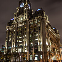 Buy canvas prints of Liver Building Illuminated by Philip Brookes