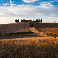 Buy canvas prints of Villa Poggio Manzuoli or Gladiator House in Val d'Orcia, Tuscany by Dietmar Rauscher