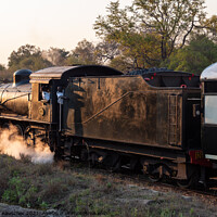 Buy canvas prints of Steam Train at Victoria Falls, Zimbabwe by Dietmar Rauscher