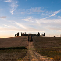 Buy canvas prints of Villa Poggio Manzuoli or Gladiator House in Val d'Orcia, Tuscany by Dietmar Rauscher