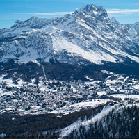 Buy canvas prints of Snow Covered Skiing Resort of Cortina d Ampezzo in Italy by Dietmar Rauscher