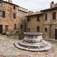 Buy canvas prints of Castiglione d'Orcia Town Center in Tuscany, Italy by Dietmar Rauscher